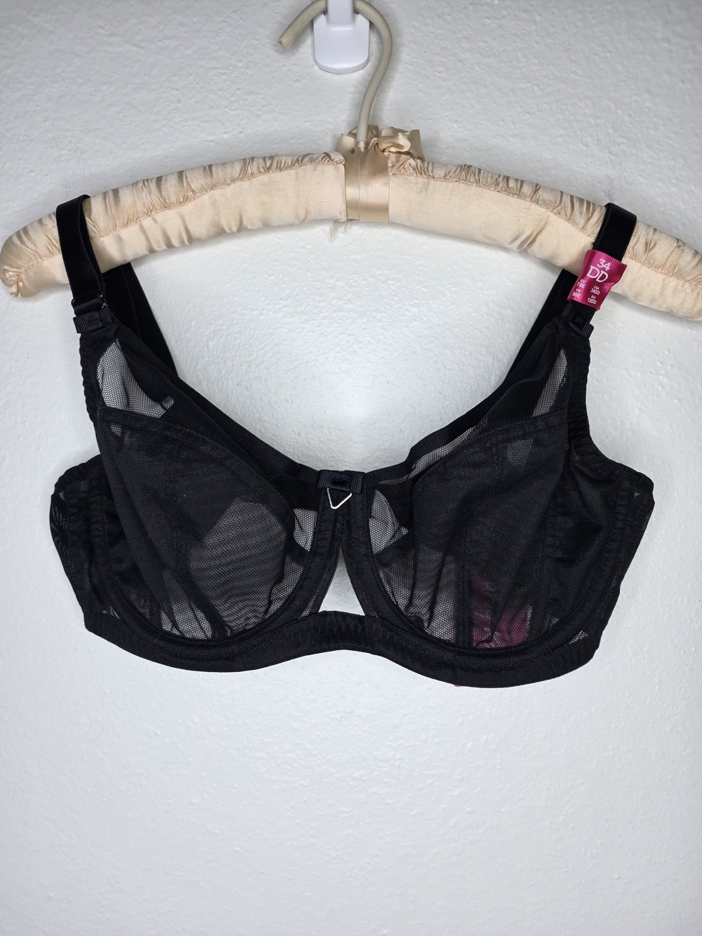 NWT Curvy Kate Black Victory Balcony Bra 34DD Sheer Mesh Underwire Supportive